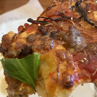 Pepperoni Grandma Slice