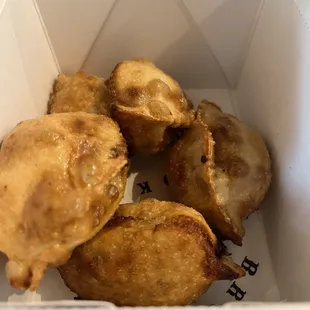 Crispy Cheeseburger Dumplings