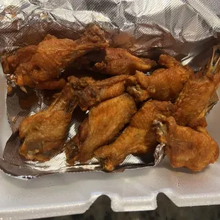 Crispy Wings, medium heat buffalo-style sauce