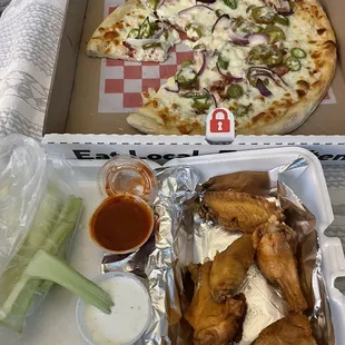 The white Devil and hot buffalo wings