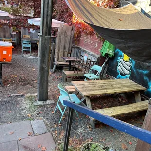 Alternate view of the outdoor seating