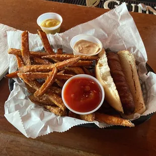 Dirty Dog w/ sweet potato fries