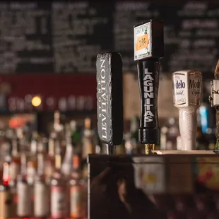 Selection of beers on tap. They also have a pretty wide selection of bottled and canned beers.