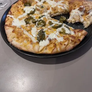 Buffalo Chicken Pizza with Ranch