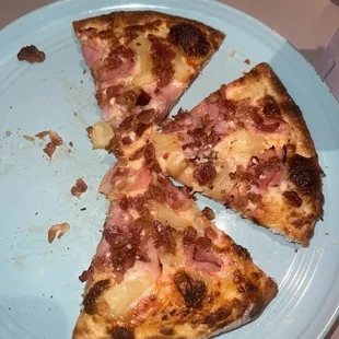 Hawaiian. With pineapple ham and bacon
