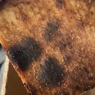 Burnt pizza