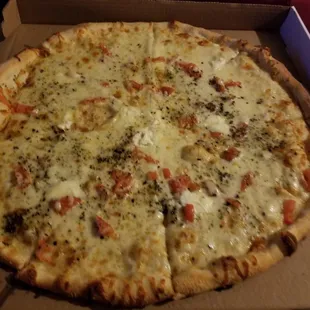 Ordered Margherita Pizza but looks like we got Bianca Pizza Instead.