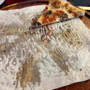 Last piece of our 14 in pizza.