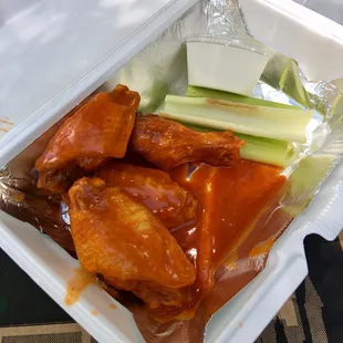 Buffalo wings. Not crispy enough.