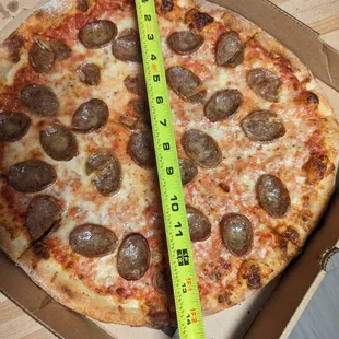 Be sure to measure your pizzas