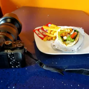 When photographer taking a break