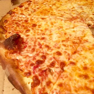 We always go for the Cheese! It's perfect NY style pie!