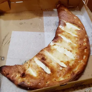 Large cheese Calzone.
