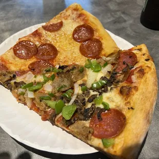 The "Brooklyn Bridge" Pizza and Pepperoni Slice