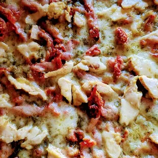 Chicken pesto pie.