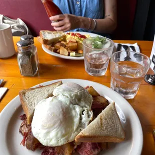 a plate of food on a table