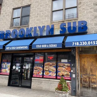 the front of the restaurant