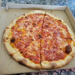 Large pizza LIGHT cheese! Delicious!