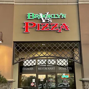 the entrance to the restaurant