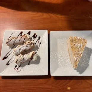 Cannoli and Banana Homemade Cheesecake