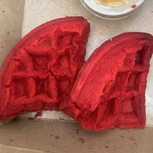 "red velvet" waffles