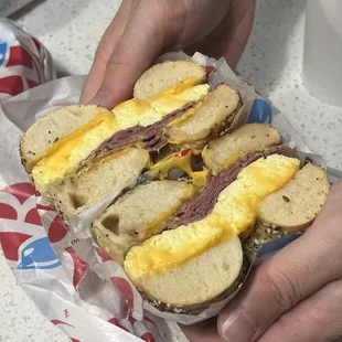 Pastrami egg and cheese