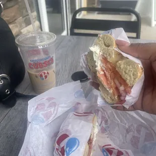 Williamsburg + iced coffee with coffee cubes