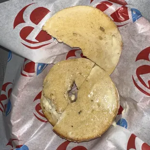 A sad cold bagel
