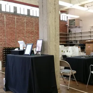 Tasting room in process