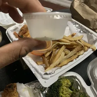 Empty container of tartar sauce