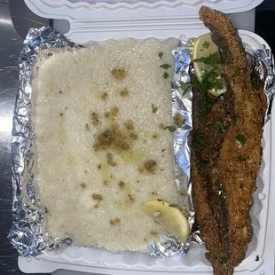 Fish and Grits. Call us today to place your order.