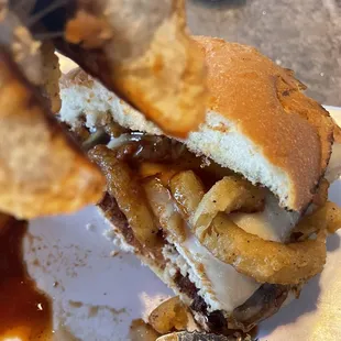 a half eaten sandwich