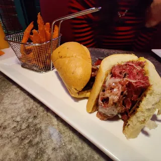 Pastrami and Provolone Sandwich