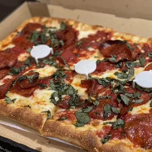 The Grandma&apos;s Pie   16&quot; with Pepperoni! Pepperoni is $2.25 extra.