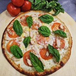 fresh basil and tomatoes
