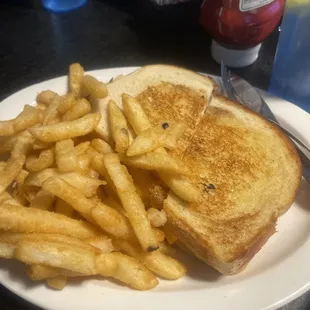 Grilled cheese and fries
