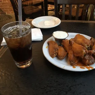 Wings and whiskey, nice way to end the day...