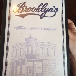 a menu for the restaurant