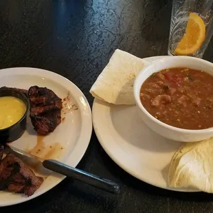 Steak tidbits and  green chili.....so darn good!