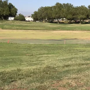 Hole #3 to the right big pool of disgusting water