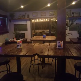 Free pool and nice view for outdoor seating.