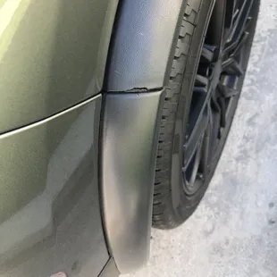 They busted the fender cover