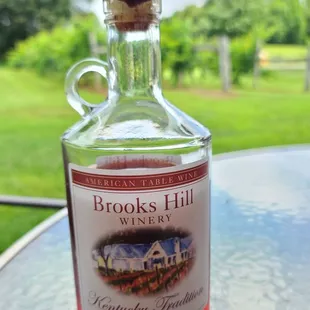 Brooks Hill Winery Kentucky Tradition Sweet Red Wine aged in bourbon barrels....Yum!