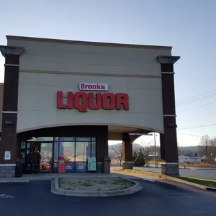 Drive thru for your convenience.  Liquor World Brooks
