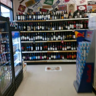 a view of a liquor store