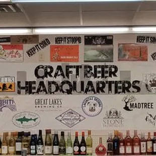 Best selection of craft beers in the area.  Liquor World Brooks