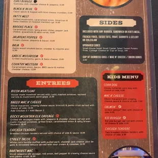 3/20/22 Menu