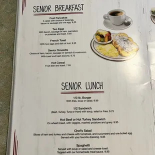 menu for senior breakfast