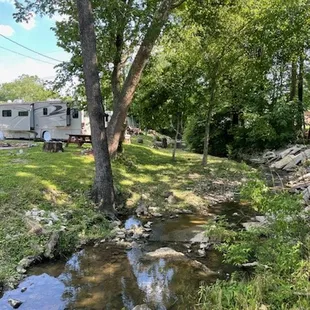 We keep the beautiful running creek clear all the way to the water.