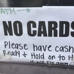 No cards